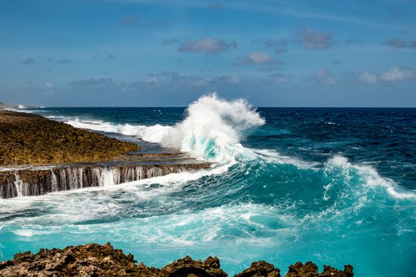 Wellen an der Nordost Küste, Shete Boka Park auf Curacao