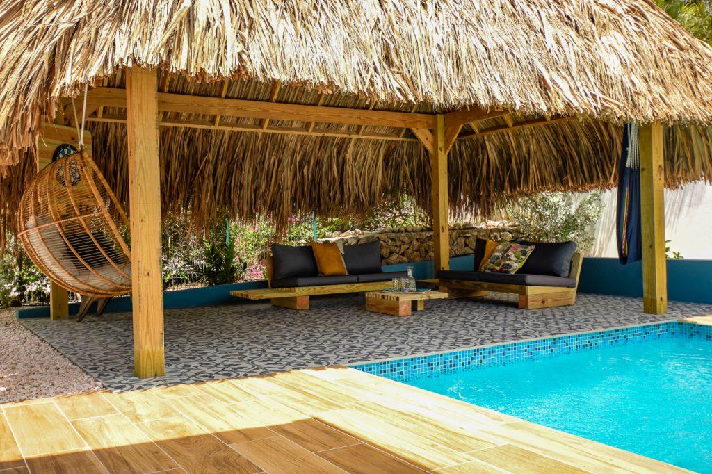 Palapa und Relaxecke Ferienhaus Barku di Bela, Pool, Palapa und Entspannung pur auf Curacao