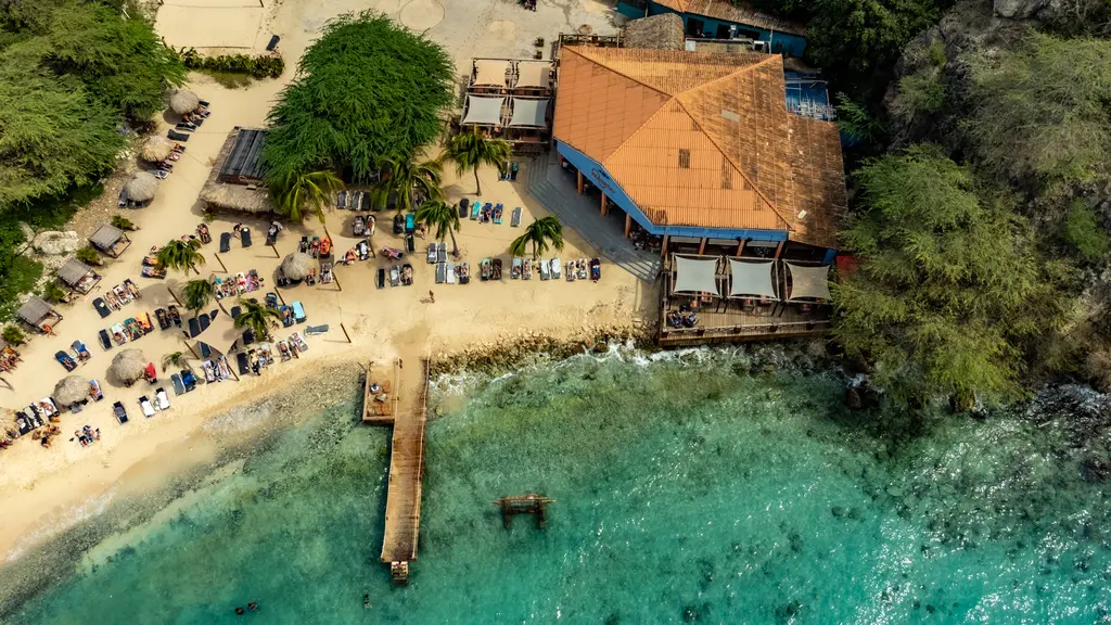 kokomo beach droneview