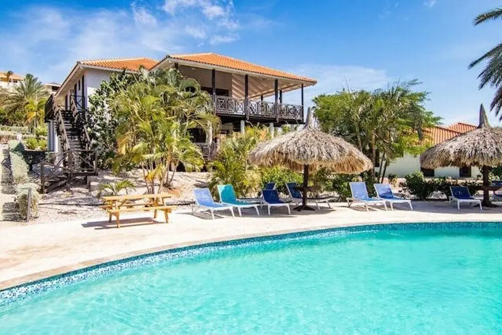 tropische private villa für urlaub auf curacao